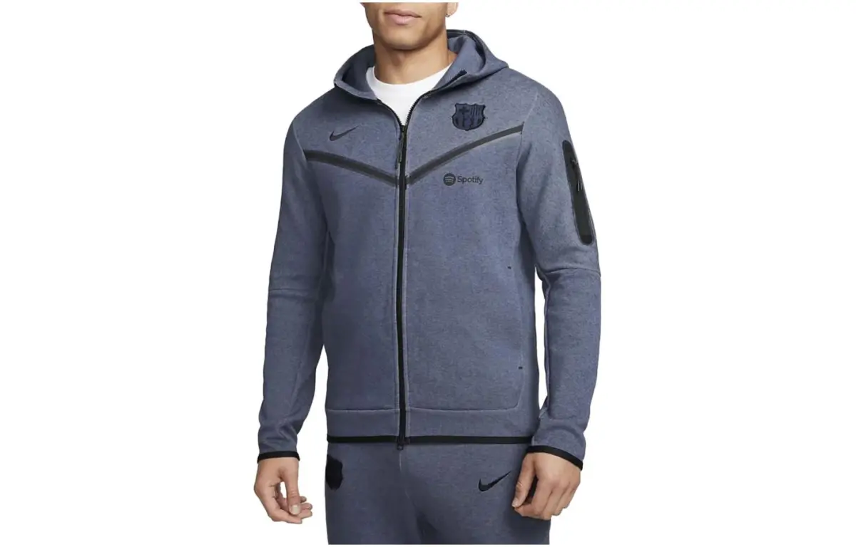 Nike Jackets Men's Blue Hooded (Non-detachable) Moderate Straight Fit