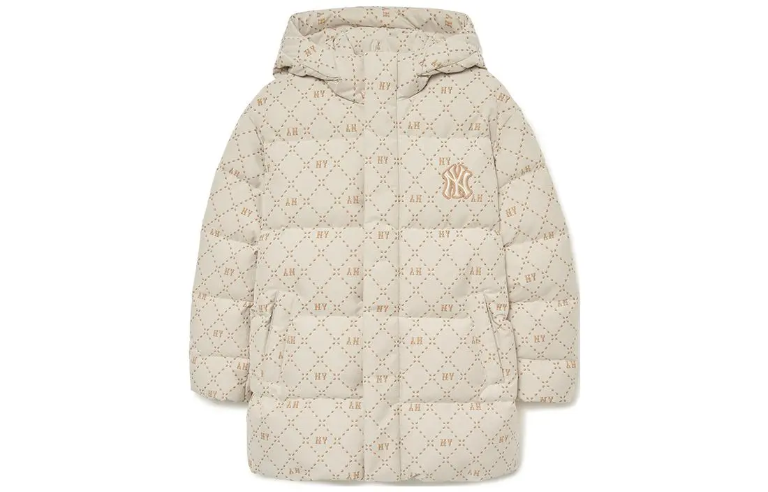 MLB New York Yankees Down Jacket Unisex Dark Cream