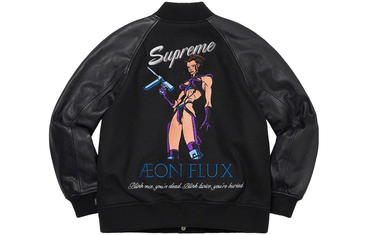 Куртка Supreme Aeon Flux Varsity Jacket (черная)
