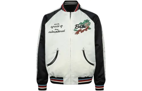 EVISU Jackets Men's Multicolor Baseball Collar Moderate Other