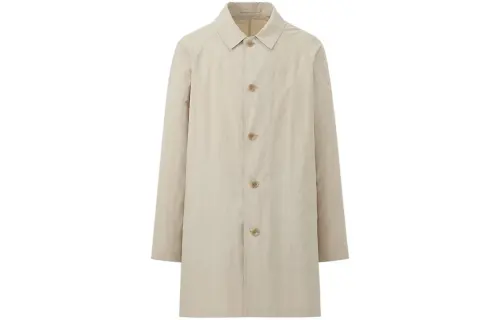 UNIQLO Coats Men's Light Beige Lapel Moderate