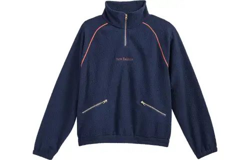 New Balance X Auralee New Balance X AURALEE Velvet Jackets Men's Marine Blue Stand Collar Moderate
