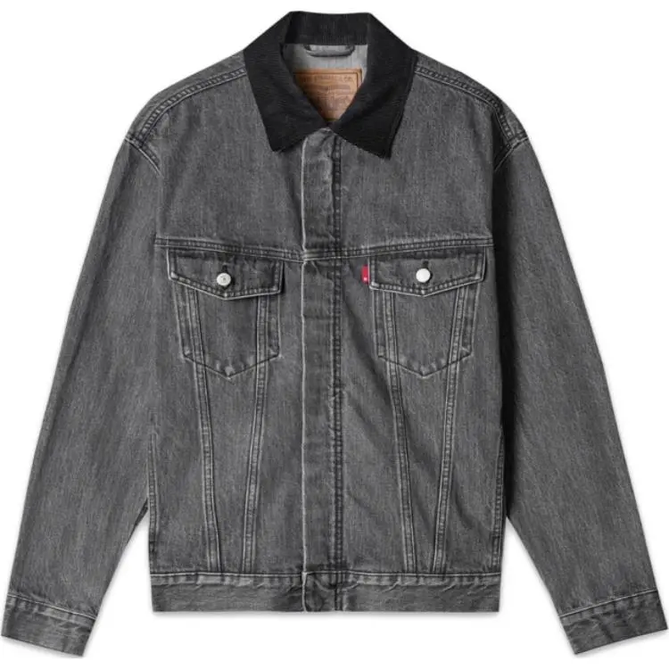 Levi's Denim Jackets Men's Gray Lapel Moderate Other