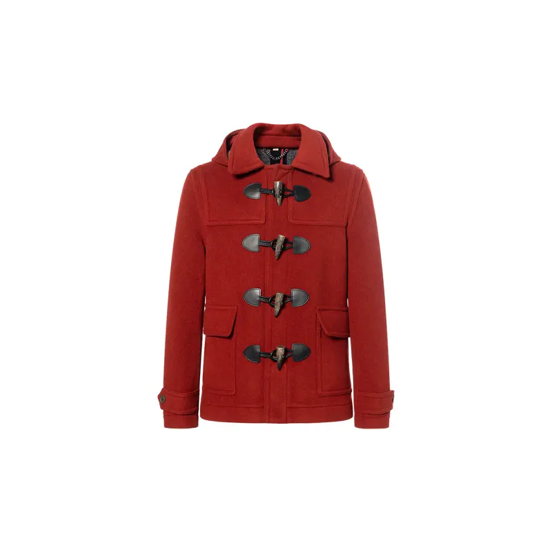Burberry Coats Men's Red Detachable Hood Moderate