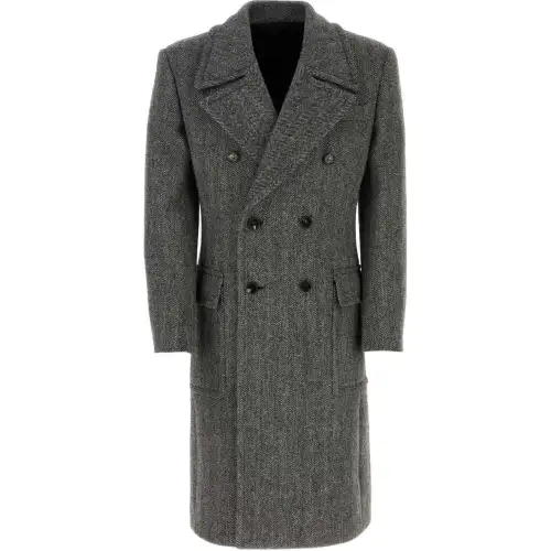 Bottega Veneta Double Breasted Chevron Coat