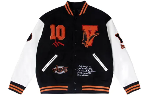 VLONE Baseball Jerseys Unisex Baseball Collar Moderate Straight Fit