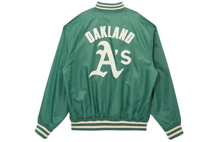New Era SS22 Baseball Jacket Unisex Green