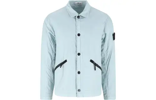 STONE ISLAND Jackets Men's Light Blue Lapel Moderate Other