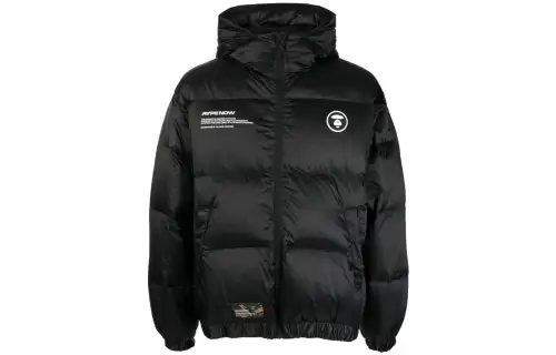 A BATHING APE Logo-patch Padded Down Jacket