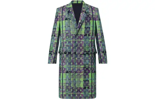 LOUIS VUITTON Monogram Neon Check Coat