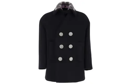 PRADA Coats Men's Black Lapel Moderate