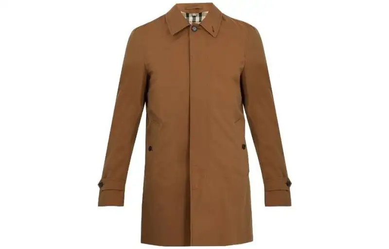 Burberry Coats Men's Brown Moderate Straight Fit