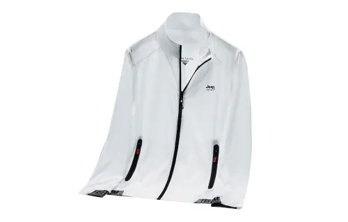 JEEP SPIRIT Thin breathable long-sleeve with zipper for leisure, waterproof sun protection clothing, for running