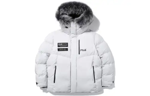 FILA Down Jackets Men's White Hooded Moderate Other