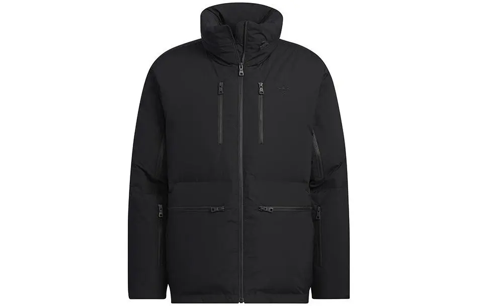 Adidas Originals Down Jackets Men's Black Stand Collar Moderate Other