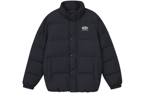 Skechers Down Jackets Unisex Black Stand Collar Moderate Other