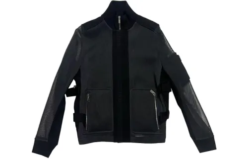DIOR Jackets Men's Black Baseball Collar Moderate Other