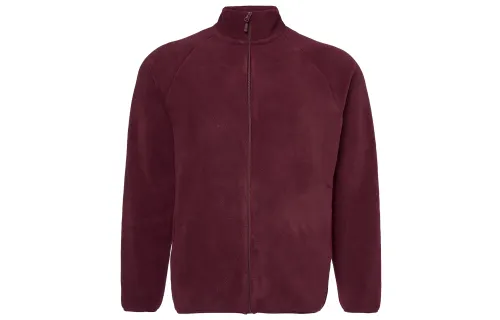 UNIQLO Velvet Jackets Unisex Maroon 17 Stand Collar Moderate