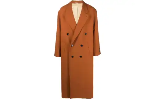 GUCCI Coats Men's Umber Lapel Moderate Straight Fit