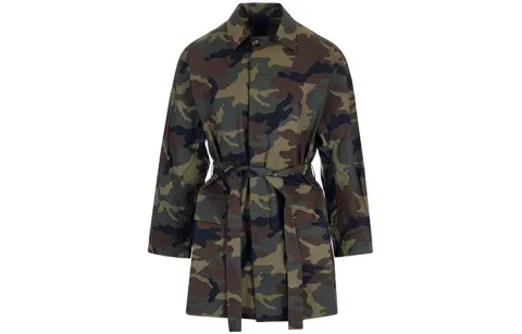 Fear Of God Coats Men's Green Lapel Moderate Nipped-in Waist