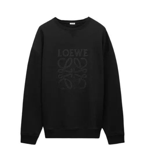 LOEWE Sweatshirts Men's Black Crew Neck Moderate