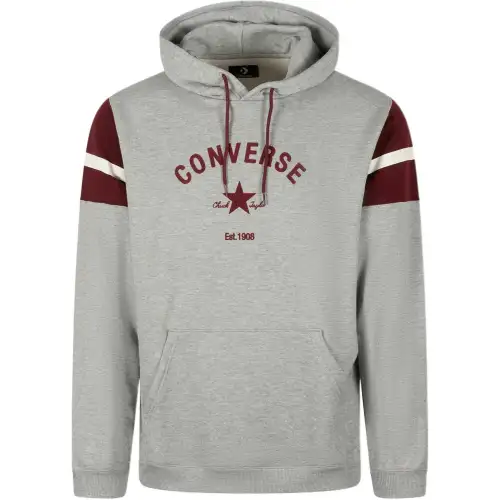 Converse Sweatshirts Men's Gray Hooded Moderate