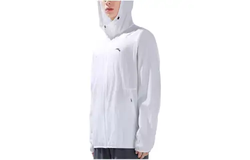 Anta Breathable And Quick Dry Sun Protection Clothing Men's Pure White
