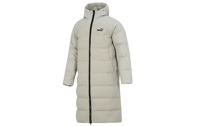 PUMA Down Jackets Men's Marble Gray Hooded Thickened Other