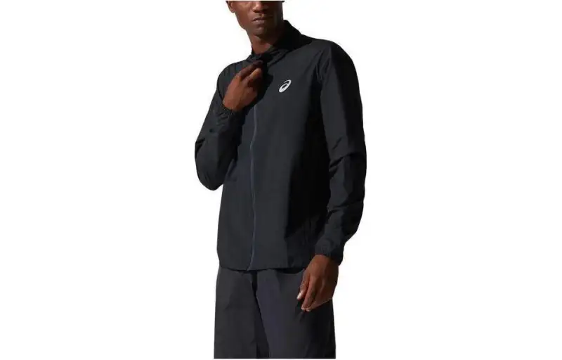 ASICS Jackets Men's Black Hooded Moderate Other