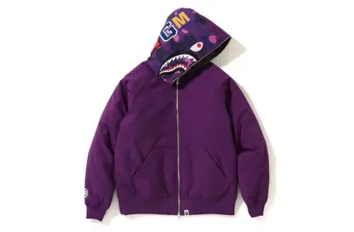 A BATHING APE Down Jacket Unisex Purple