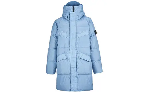 STONE ISLAND Down Jacket Unisex Light Blue