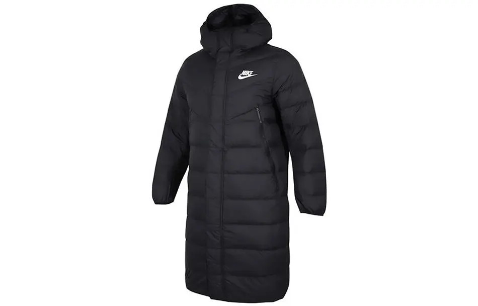 Nike Down Jackets Men's Black Hooded Moderate
