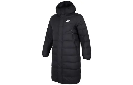 Nike Down Jackets Men's Black Hooded Moderate