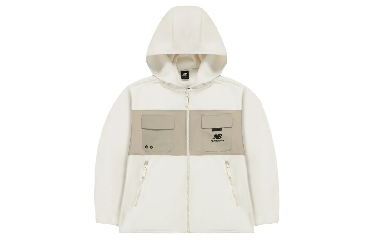 New Balance Velvet Jackets Men's Ivory Hooded Moderate