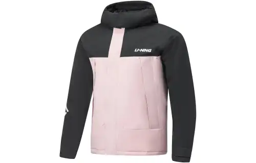 Li Ning Hot Pots Down Collection Down Jacket Men's Light Blush Pink/Black