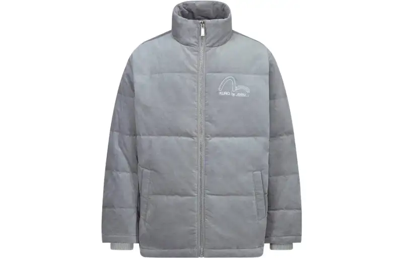 EVISU Velvet long-sleeve, down jacket, logo embroidery service