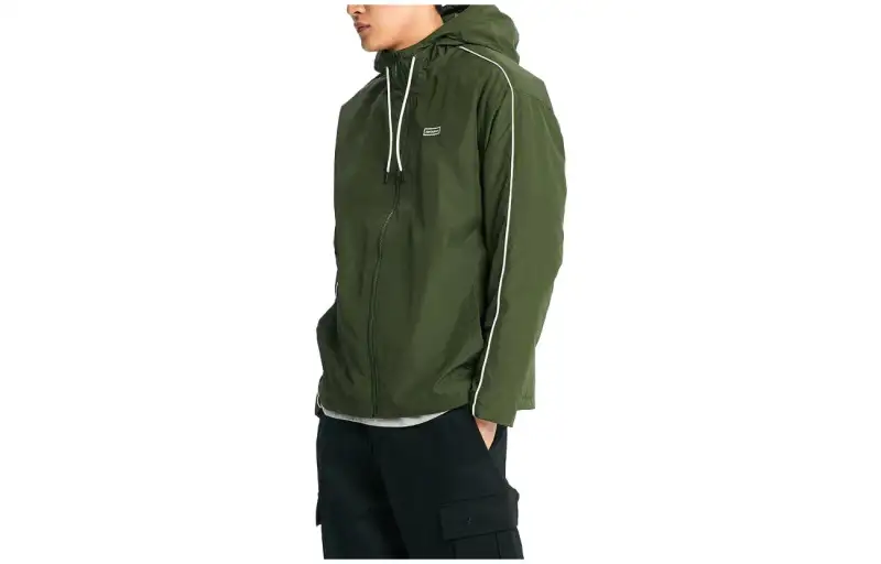 New Balance Jackets Men's Green Hooded Moderate Other