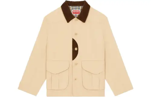KENZO Jackets Men's Camel Lapel Moderate Other