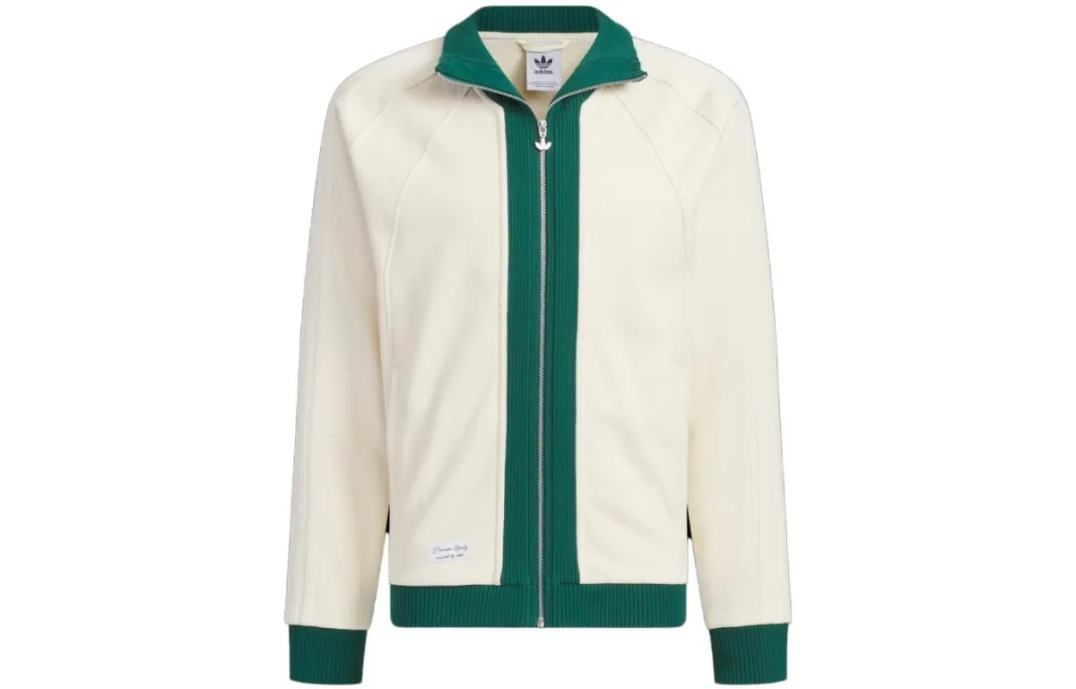 adidas originals X Notitle FW23 Spliced Contrast Zip-Up Jacket White