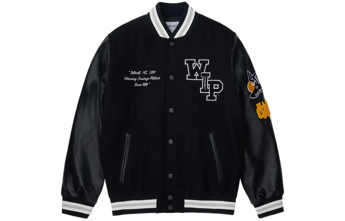 Carhartt WIP FW22 Baseball Jacket Unisex Black