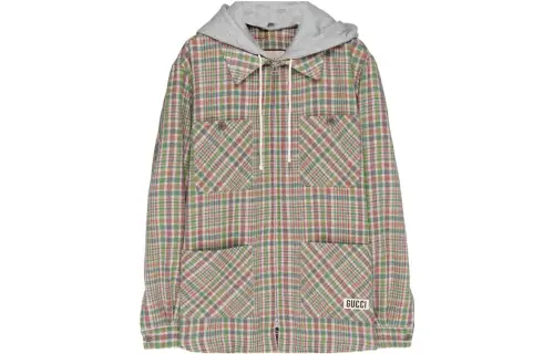 GUCCI Jackets Men's Multicolor Hooded Moderate Other