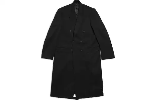 Balenciaga Coat Loose Fit Unisex Black