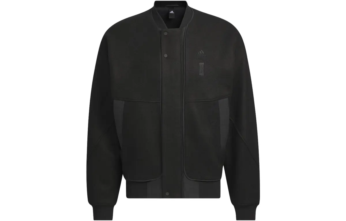 Adidas Jackets Men's Black Baseball Collar Moderate Other