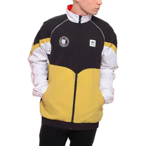 Adidas Originals Evisen Zip Jackets & Coats Men's Black/White/Pyrite/Scarlet