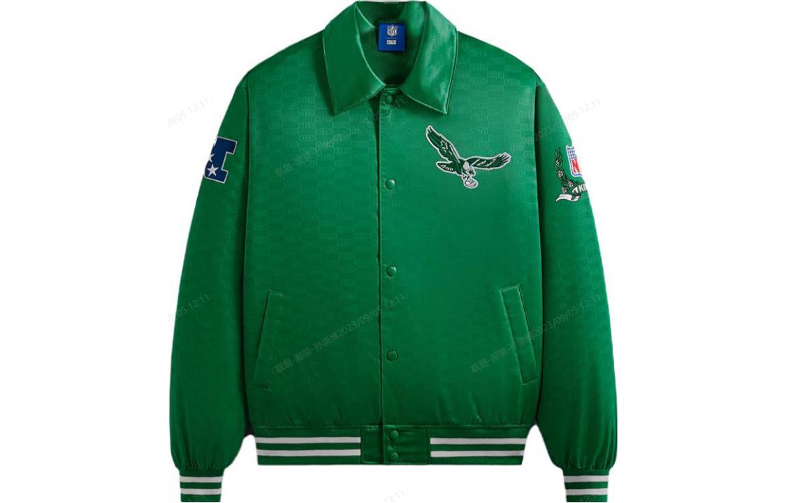 Куртка KITH x NFL Eagles Satin Bomber (зеленая)