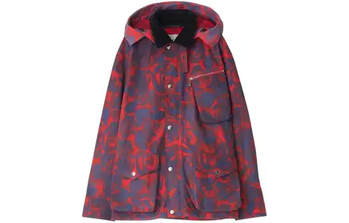 Burberry rose-print cotton field jacket