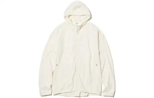 UNIQLO Sun Protection Clothing Men's Sea Sand White Hooded