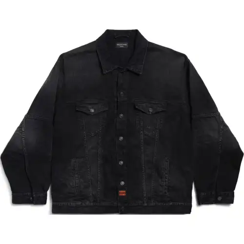 Balenciaga Denim Jacket Loose Fit Men's Midnight Blue