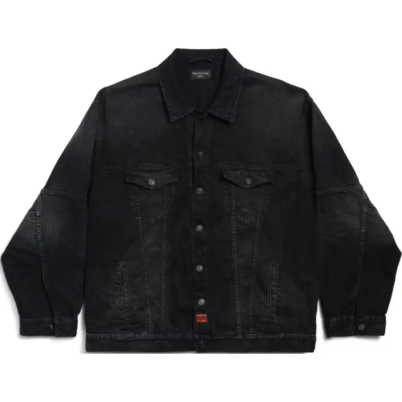 Balenciaga Denim Jacket Loose Fit Men's Midnight Blue