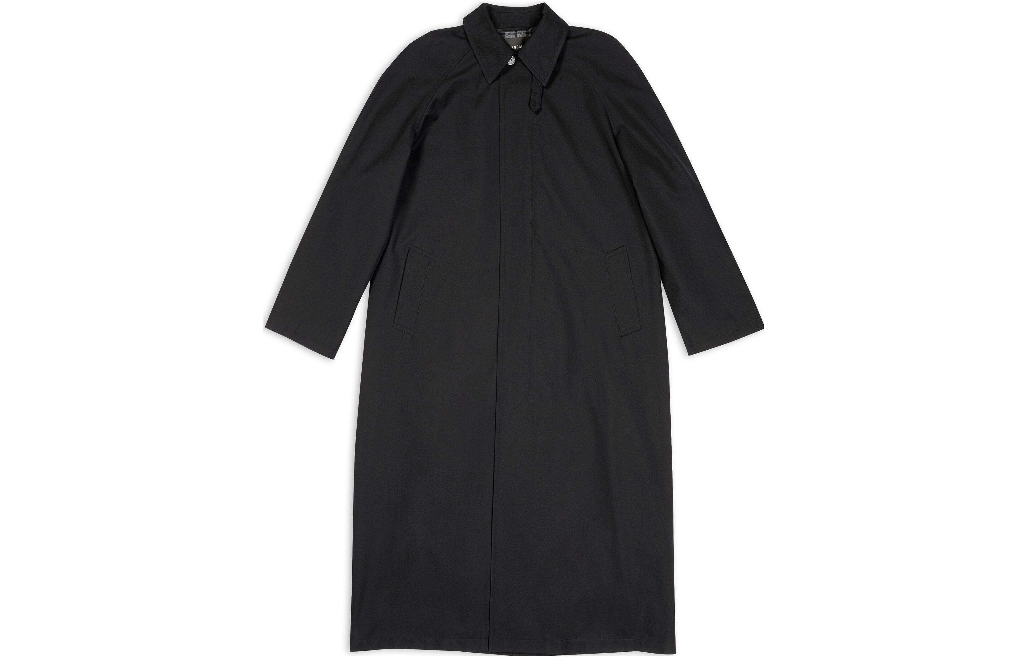 Balenciaga Garde Robe Coats Men's Black Lapel Moderate